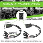 GearIT 4 Channel Snake (2ft Breakout Cable) 3Pin XLR to Ethercon RJ45 Cat5/Cat6 Ethernet Extender - 4 XLR (2 Male, 2 Female) for Live Stage, Sound, Lighting, Audio Recording Studio - Image 8