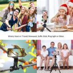 Cell Phone Tripod Mount Adapter, Universal Phone Holder Adjustable Clamp, 360 Degree Rotatable Bracket 1/4" Screw Clip for iPhone, Samsumg, Selfie Stick, Monopod (Black-2 Pack) - Image 7