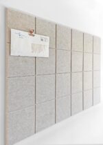Cork Board 24 x36 Alternative - 6 Pack Felt Wall Tiles with Safe Removable Adhesive Tabs, Cork Boards for Walls Cork Board for Home Office Pin Board Tack Board - Ivory - Image 2