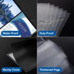 Sooez Art Portfolios 12"x18", Large Portfolio Folder with 30 Pockets & Black Inner Sheets, Display 60 Pages, 12 x 18 Presentation Book for Artwork Storage, Binder with Plastic Sleeves for Artist - Image 6