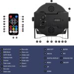Battery LED Stage Lights 2Pack - 36W 12LED RGBW Rechargeable Par Light Sound Activated Multi Modes by Remote & DMX Control for DJ Events Wedding Party Church Music Dance Band Live Show - Image 6
