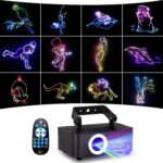 Neoglint DJ Laser Party Lights 3D Animation Show RGB Stage Lighting with Remote Control DMX 512 Music Sound Activated Projector Lights for DJ Night Club Disco Birthday Party Wedding Live Show - Image 2