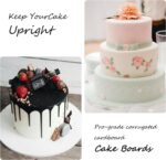 5 Pack Cake Boards 8 Inch Round Cake Drum White 1/2” Thick Cake Drums Corrugated Cardboard Cake Base for Multi-Layer Cakes Sturdy Cake Decorating Supplies - Image 10