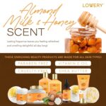 Gifts for Women Gift Basket for Women - 10 Pc Almond Milk & Honey Beauty & Personal Care Set - Home Bath Pampering Package for Relaxing - Spa Self Care Kit - Thank You, Birthday, Mom, Anniversary Gift - Image 6