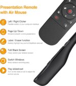 Presentation Remote with Air Mouse Function, Wireless Presenter Clicker RF 2.4GHz USB Laser Pointer Presenter Control PowerPoint Presentation Clicker for Mac, Laptop, Computer - Image 3