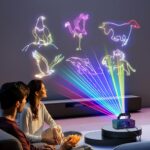 Neoglint DJ Laser Party Lights 3D Animation Show RGB Stage Lighting with Remote Control DMX 512 Music Sound Activated Projector Lights for DJ Night Club Disco Birthday Party Wedding Live Show - Image 3