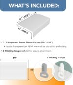 Sauna Steam Curtain | Transform Your Shower into a Personal Sauna | For Steam Baths & Spa Experience | Easy, Cost-Effective Sauna Solution for Relaxation and Wellness | Works with Shower Curtain Liner - Image 3