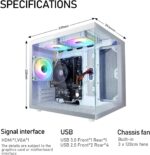 Gaming PC Ryzen5 5600GT Nvme SSD 1TB 16GB RAM WiFi 6 Prebuilt Towers Desktop Computer White - Image 8