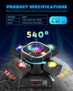 80W Moving Head DJ Lights, 5-in-1 RGBW LED Disco Light with 4 Arms Beam - DMX512 & Sound Active & Remote, Professional Party Lighting for Stage, Club, Wedding, KTV, Bar, Live House - Image 3