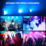Stage Lights with Barn Doors, 200W LED Par Can Lights, 6 in 1 COB Spotlights RGBWA+UV DMX512 Sound Activated Uplights for Parties Events Wedding Theater Church Concert Dance - Image 8