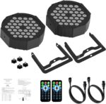 LED Par Lights with DMX Control,DJ Stage Light RGB 36 LED Uplights with Sound Activated Remote Control DJ Stage Lighting Indoor for Christmas Wedding Party Disco Club Stage Bar(2 Packs) - Image 9