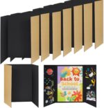 8 PCS Trifold Poster Board- Large 40" x 28" Tri Fold Display Board Hard & Thick Black Presentation Cardboard for Science Fair, School Projects, Business Supply - Image 2