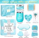 Birthday Gifts for Women, Christmas Self Care Gifts Get Well Soon Gifts Basket, Ocean Relaxing Spa Gifts Care Package w/Luxury Flannel Blanket, Unique for Mom Her Friend Sister - Image 3