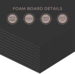 AUEAR, 10 Pack 11x14 Black Foam Boards, Foam Core Poster Board for Display, Mounting, Print, Presentation and Projects, 3/16'' Thick - Image 5