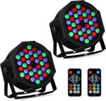 36LEDs RGB Stage Lights 2Pack - 36W Par Lights Sound Activated Remote & DMX Control by Corded Electric Uplights for Events Wedding Club Band Music Dance Show DJ Party Lighting - Image 2