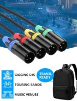 CERRXIAN 4 Channel Multi Snake 3Pin XLR Male to Ethercon-Compatible RJ45 Cat5/Cat6 Ethernet Breakout for ​Live Stage Audio, Sound, Lighting, Audio Recording Studio - 2.6FT - Image 9