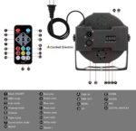 36LEDs RGB Stage Lights 2Pack - 36W Par Lights Sound Activated Remote & DMX Control by Corded Electric Uplights for Events Wedding Club Band Music Dance Show DJ Party Lighting - Image 5