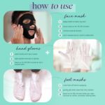 SpaLife Men's 12-Piece Spa Set: Repairing Hand Gloves for Dry Hands, Cooling Mint Foot Socks for Cracked Heels, and Moisturizing Face Mask Ultimate Men Grooming and Relaxation Gift Kit - Image 9