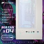 STGAubron Gaming PC Computer Desktop, Radeon RX 470 8G, Intel 10th Gen G5905 3.5G, 16G DDR4, 512G SSD, 600M WiFi, BT 5.0, RGB Fan x 4, RGB Mouse Pad, Windows 11 Home,White - Image 7