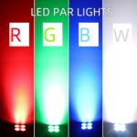 Stage Par Lights, Super Bright RGBW LED Par Can Light with Remote & DMX Control, Stage Light Sound Activated DJ Uplighting for Event Festival Party Indoor Church Stage Lighting - Image 3