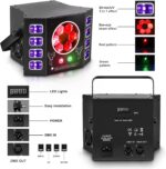 Dj Lights 100W Bee Eye UV Strobe Stage Light LED Sound Activated Rave Light, 14 CH DMX512 and Remote Control for Halloween Birthday Party Wedding Event Show KTV Bar Dance Decorations - Image 8