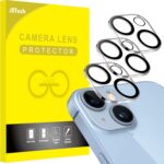 JETech Camera Lens Protector for iPhone 14 6.1-Inch and iPhone 14 Plus 6.7-Inch, 9H Tempered Glass, Anti-Scratch, Case Friendly, Does Not Affect Night Shots, HD Clear, 3-Pack - Image 2