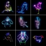 Neoglint DJ Laser Party Lights 3D Animation Show RGB Stage Lighting with Remote Control DMX 512 Music Sound Activated Projector Lights for DJ Night Club Disco Birthday Party Wedding Live Show - Image 6