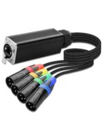 CERRXIAN 4 Channel Multi Snake 3Pin XLR Male to Ethercon-Compatible RJ45 Cat5/Cat6 Ethernet Breakout for ​Live Stage Audio, Sound, Lighting, Audio Recording Studio - 2.6FT - Image 2