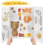 4 Pcs Trifold Poster Board, White Presentation Board Comes with Cardstock & Sticky Dots, Corrugated Display Board for School exhibitions, Business Presentations, 26 x 17 in - Image 5