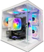 Gaming PC Ryzen5 5600GT Nvme SSD 1TB 16GB RAM WiFi 6 Prebuilt Towers Desktop Computer White - Image 2