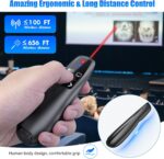 2-in-1 USB Type C Presentation Clicker, Clicker for PowerPoint Presentations, Rechargeable Wireless Presenter Remote, Pointer RF 2.4GHz USB PowerPoint Clicker Slide Advancer with Volume Control - Image 6