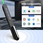 Norwii N76 Rechargeable Presentation clicker with Pointer, Long Range Presentation Remote, Wireless Presenter for PowerPoint Presentations, Slide Control (Green Light) - Image 5