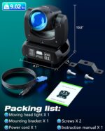 U`King 100W Moving Head DJ Lights Rotating Prism Stage Light LED Beam Lighting Spotlight with Sound Activated and DMX Control for Wedding Parties Church Live Show Disco Bar (Set of 2) - Image 7