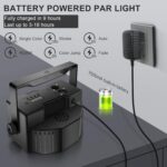 Battery LED Stage Lights 2Pack - 36W 12LED RGBW Rechargeable Par Light Sound Activated Multi Modes by Remote & DMX Control for DJ Events Wedding Party Church Music Dance Band Live Show - Image 3