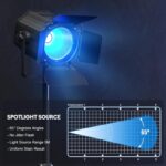 Stage Lights with Barn Doors, 200W LED Par Can Lights, 6 in 1 COB Spotlights RGBWA+UV DMX512 Sound Activated Uplights for Parties Events Wedding Theater Church Concert Dance - Image 5