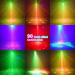 DJ Disco Stage Party Lights - Northern Laser Light Effect RGB Led Sound Activated Strobe Lighting with Remote Control for Indoor Birthday Halloween Karaoke Club KTV - Image 4