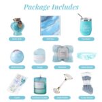 Birthday Gifts For Women, Self Care Gifts For Women - Jade Roller, 10 in 1 Spa Basket Care Package, Get Well Soon Gifts w/ Plush Blanket, Relaxing Spa Gift Basket, Birthday Gift Basket For Mom Wife - Image 3