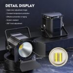 Stage Lights with Barn Doors, 200W LED Par Can Lights, 6 in 1 COB Spotlights RGBWA+UV DMX512 Sound Activated Uplights for Parties Events Wedding Theater Church Concert Dance - Image 6