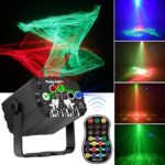 DJ Disco Stage Party Lights - Northern Laser Light Effect RGB Led Sound Activated Strobe Lighting with Remote Control for Indoor Birthday Halloween Karaoke Club KTV - Image 2