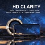 Choiche Compatible for iPhone 16 Pro/iPhone 16 Pro Max Camera Lens Protector Bling, 9H Tempered Glass Camera Cover Screen Protector Metal Ring Decoration Accessories(Glitter-Titanium Desert) - Image 6