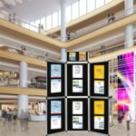 6+1 Panel Trade Show Presentation Board, 82.6" H x 70.8" W Portable Display Panel System, Folding 6 Panels Exhibition Boards Single Sided Tabletop Display 6 Panels,Hook & Loop-Receptive Fabric - Image 3