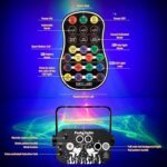 DJ Disco Stage Party Lights - Northern Laser Light Effect RGB Led Sound Activated Strobe Lighting with Remote Control for Indoor Birthday Halloween Karaoke Club KTV - Image 7