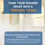 Sauna Steam Curtain | Transform Your Shower into a Personal Sauna | For Steam Baths & Spa Experience | Easy, Cost-Effective Sauna Solution for Relaxation and Wellness | Works with Shower Curtain Liner - Image 4