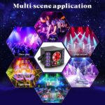Dj Lights 100W Bee Eye UV Strobe Stage Light LED Sound Activated Rave Light, 14 CH DMX512 and Remote Control for Halloween Birthday Party Wedding Event Show KTV Bar Dance Decorations - Image 6