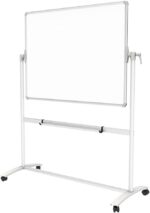 VIZ-PRO Double-Sided Magnetic Mobile Whiteboard, 48 x 36 Inches - Image 3