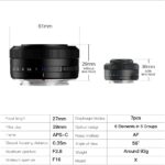 TTartisan 27mm F2.8 Autofocus Lens, Compatible with Fuji X-Mount Cameras XS10 X-A5 X-A7 X-M1 X-M2 X-E4 X-T1 X-T10 X-T2 X-T20 X-T3 X-T4 X-T100 X-T200 X-T30 X-Pro1 X-Pro2 X-Pro3 X-E1 (Black) - Image 7