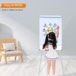 VIZ-PRO Whiteboard Easel, 36 x 24 Inches, Portable Dry Erase Board Height Adjustable With Flipchart Pad - Image 7