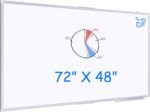 Magnetic White Board Dry Erase Board for Wall，72" x 48" (6ft x 4ft) Wall-Mounted Aluminum Frame Marker Board, Foldable Portable Whiteboard with a Long Pen Tray for School, Classroom, Office & Home - Image 2