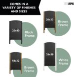 Ilyapa A-Frame Chalkboard Sidewalk Sign - Rounded Top Folding Standing Sandwich Sign for Restaurant, Office, Weddings - White Wood, 18 x 31.5 - Image 8