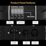 4Pcs Stage Lights, 7x10W Moving Head Light, Sound Activated/DMX Lighting, RGBW DJ Lights for Stage, Live, DJ, Bar, Disco,Party Lighting - Image 8